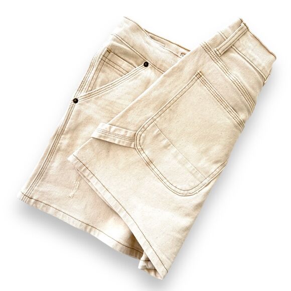 UnionBay Eli Carpenter Shorts Retro Dropcloth Color Distressed Jrs Sz 9‎ NWT - Picture 6 of 10